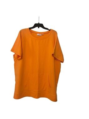 Belle by Kim Gravel Vibrant Orange Crewneck Tunic